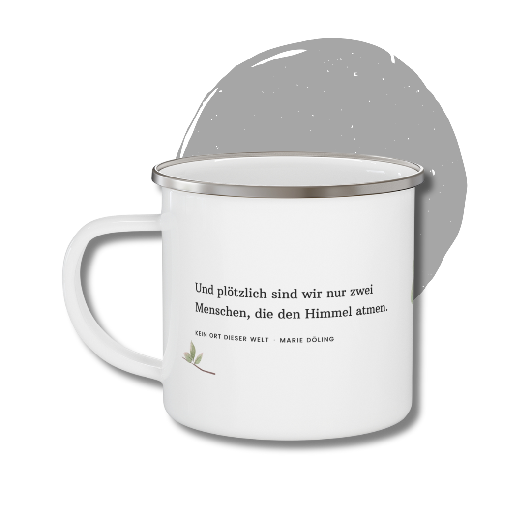 Emaille Tasse #ichbinfiona - Kein Ort dieser Welt