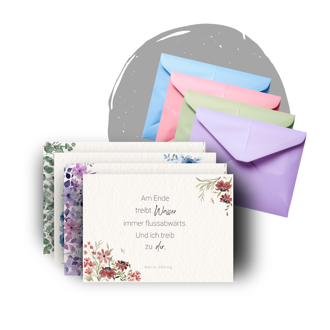 Poetische Anlasskarten - 4er Set