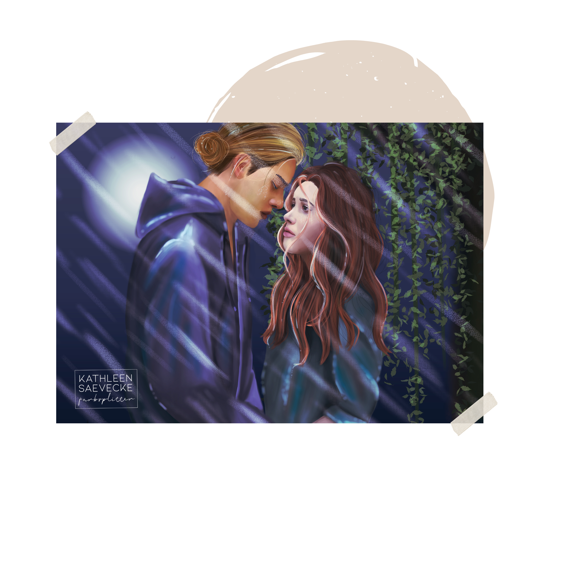 Poster DIN A4 Illustration »Alex & Aiden« - Chasing After