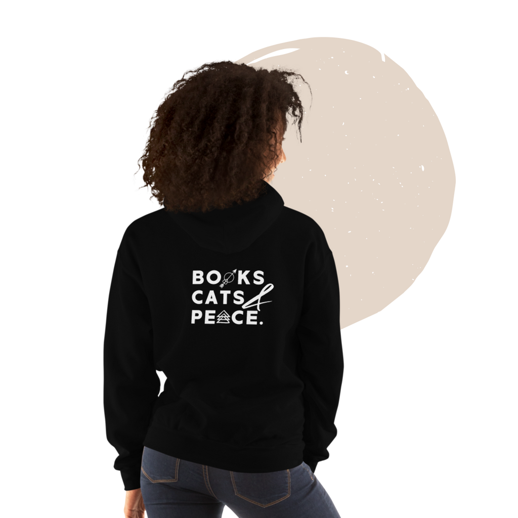 »Books, Cats & Peace.« - Hoodie