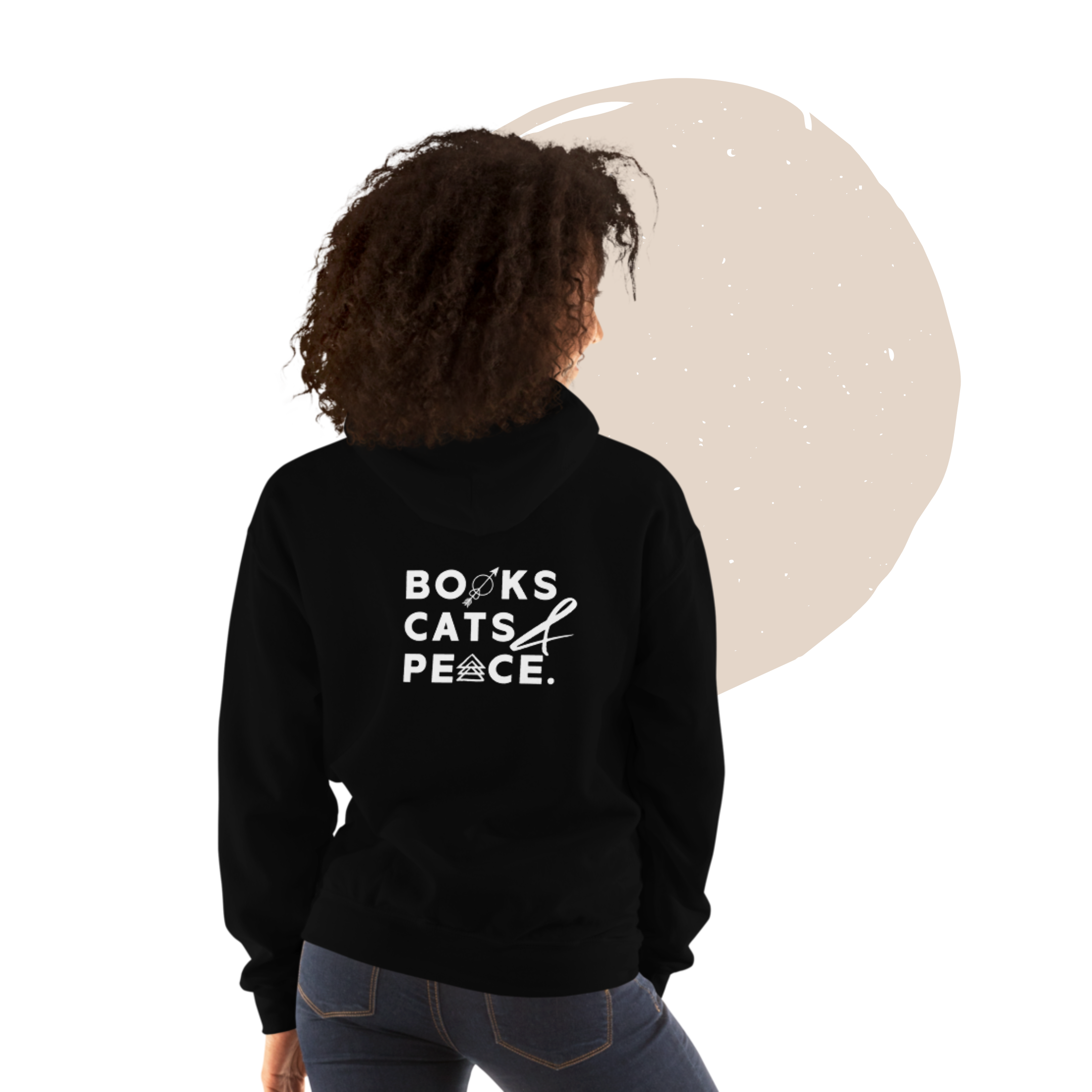 »Books, Cats & Peace.« - Hoodie