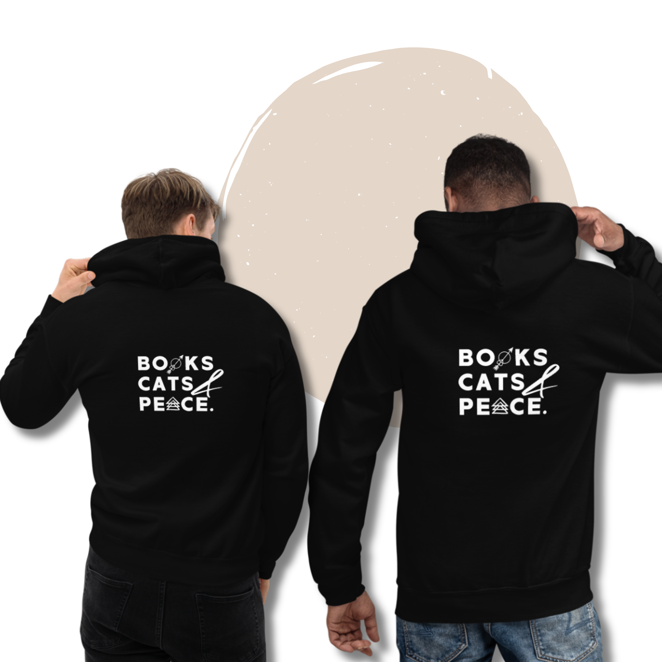 »Books, Cats & Peace.« - Hoodie