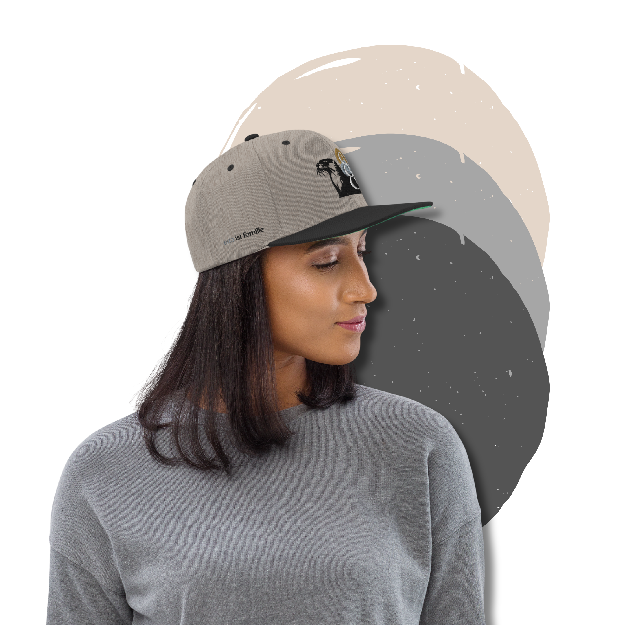 »eda« - Snapback-Cap hellgrau