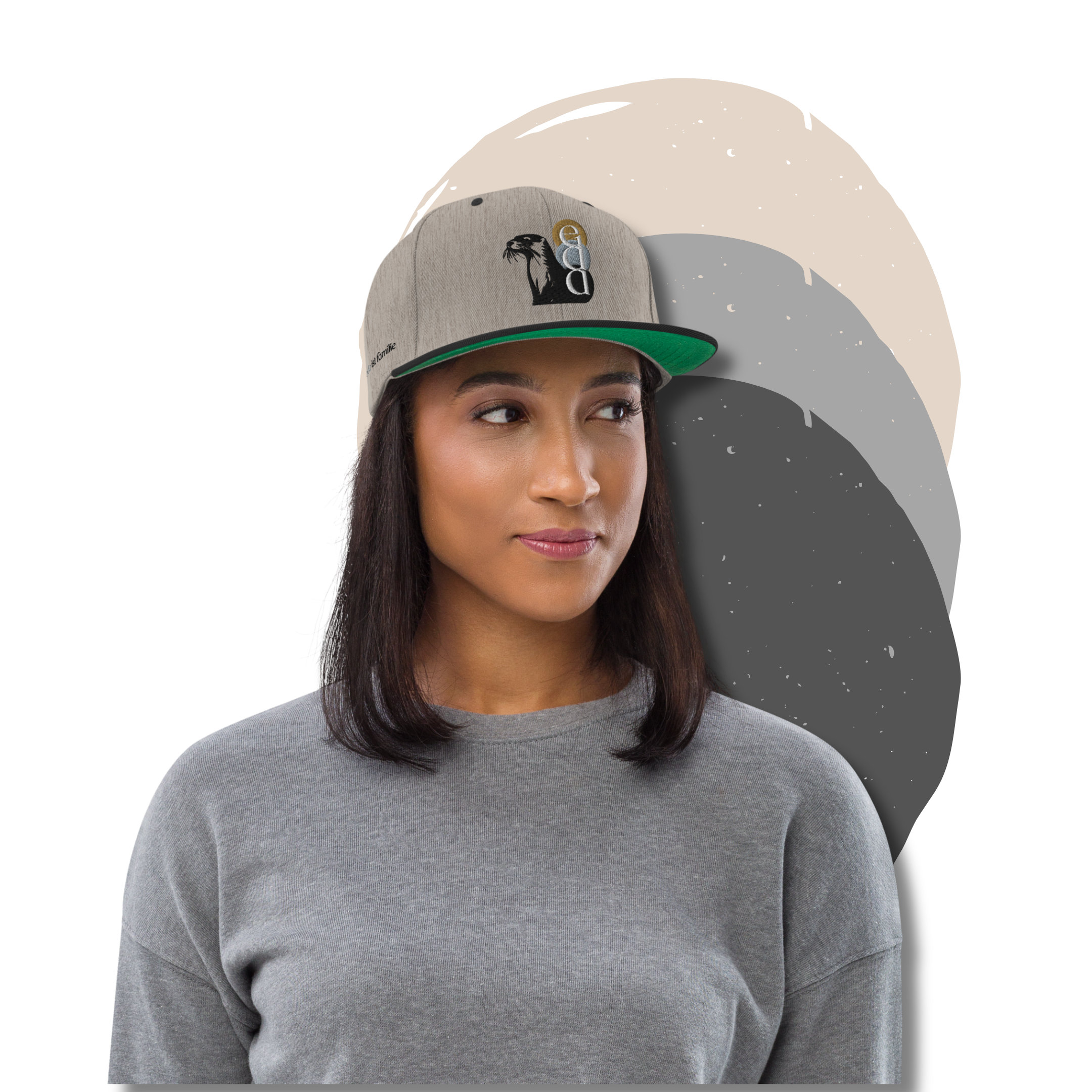 »eda« - Snapback-Cap hellgrau